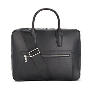 Alfani Men's Messenger Bag Black One Size Sleek Professional Office Travel